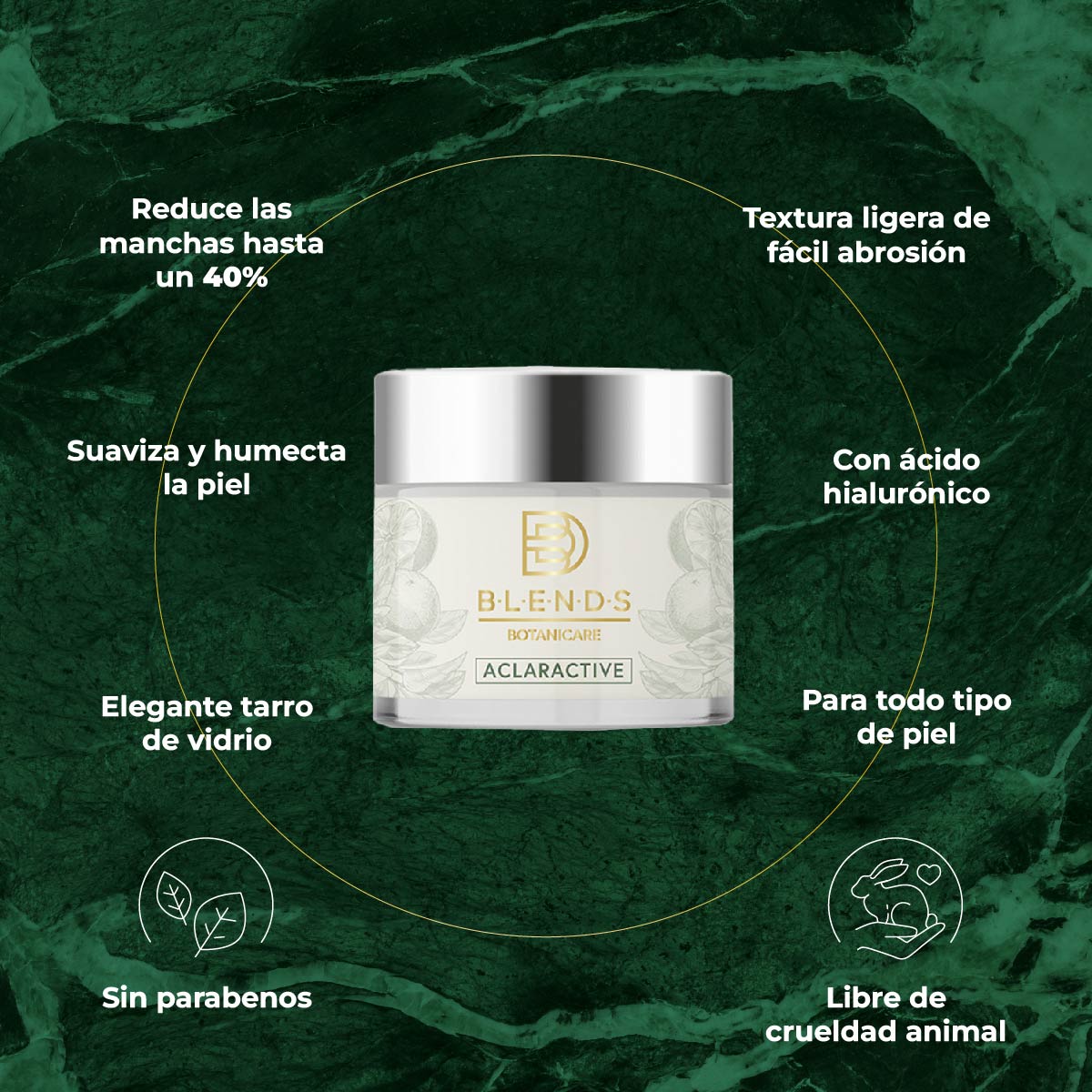 Crema Facial Aclaractive Blends Botanicare 50g