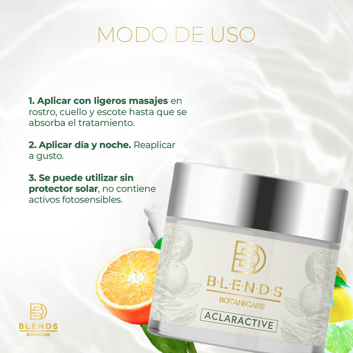 Crema Facial Aclaractive Blends Botanicare 50g