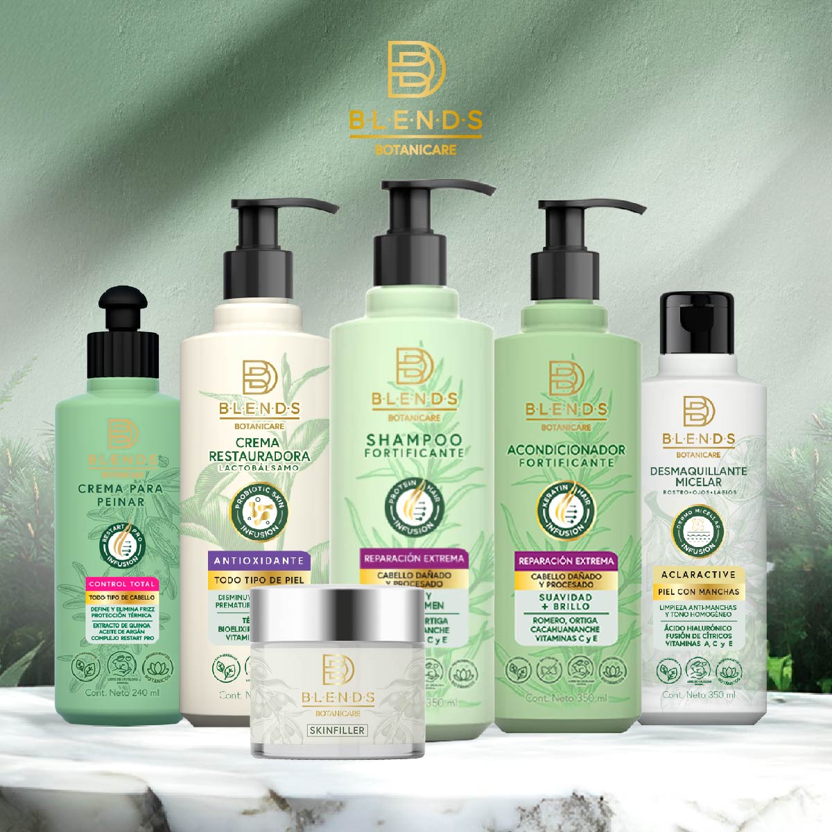 Shampoo Reparación Extrema Blends Botanicare 350ml