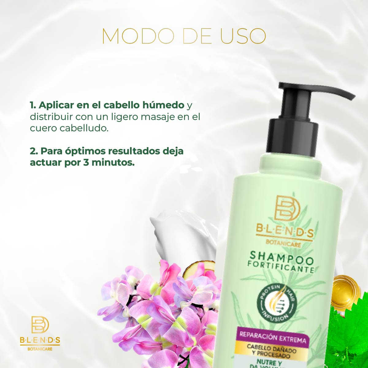 Shampoo Reparación Extrema Blends Botanicare 350ml
