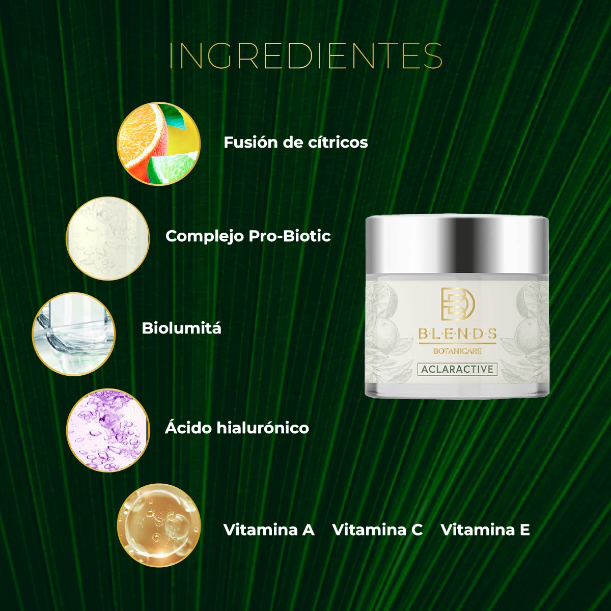 Crema Facial Aclaractive Blends Botanicare 50g