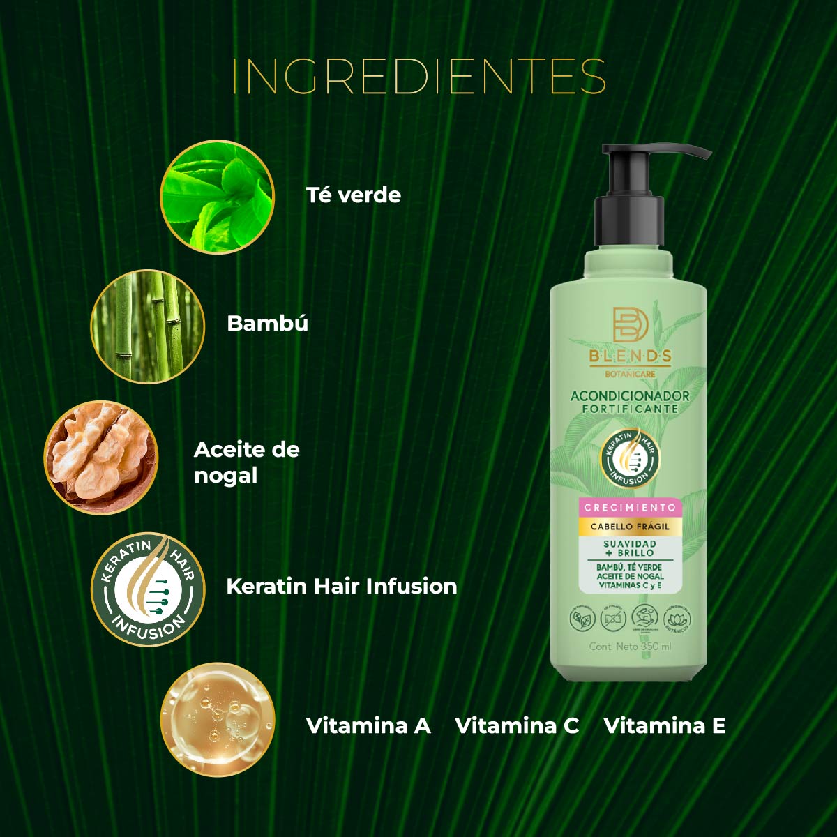 Acondicionador Fortificante Crecimiento Blends Botanicare 350ml