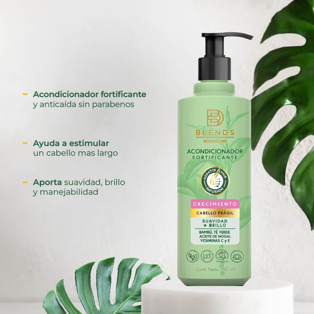 Acondicionador Fortificante Crecimiento Blends Botanicare 350ml