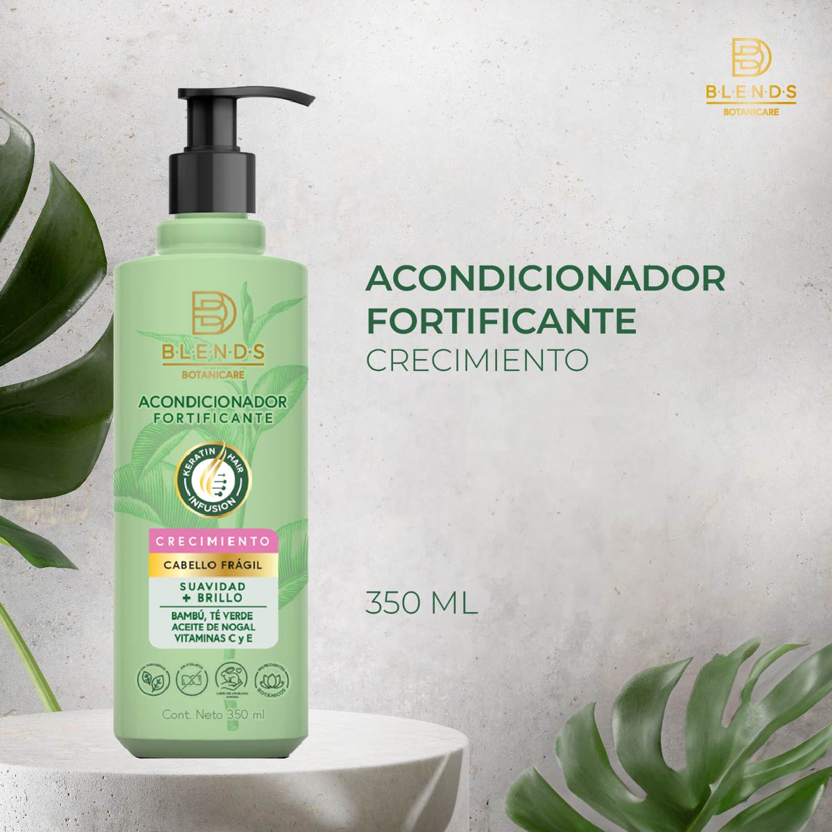 Acondicionador Fortificante Crecimiento Blends Botanicare 350ml