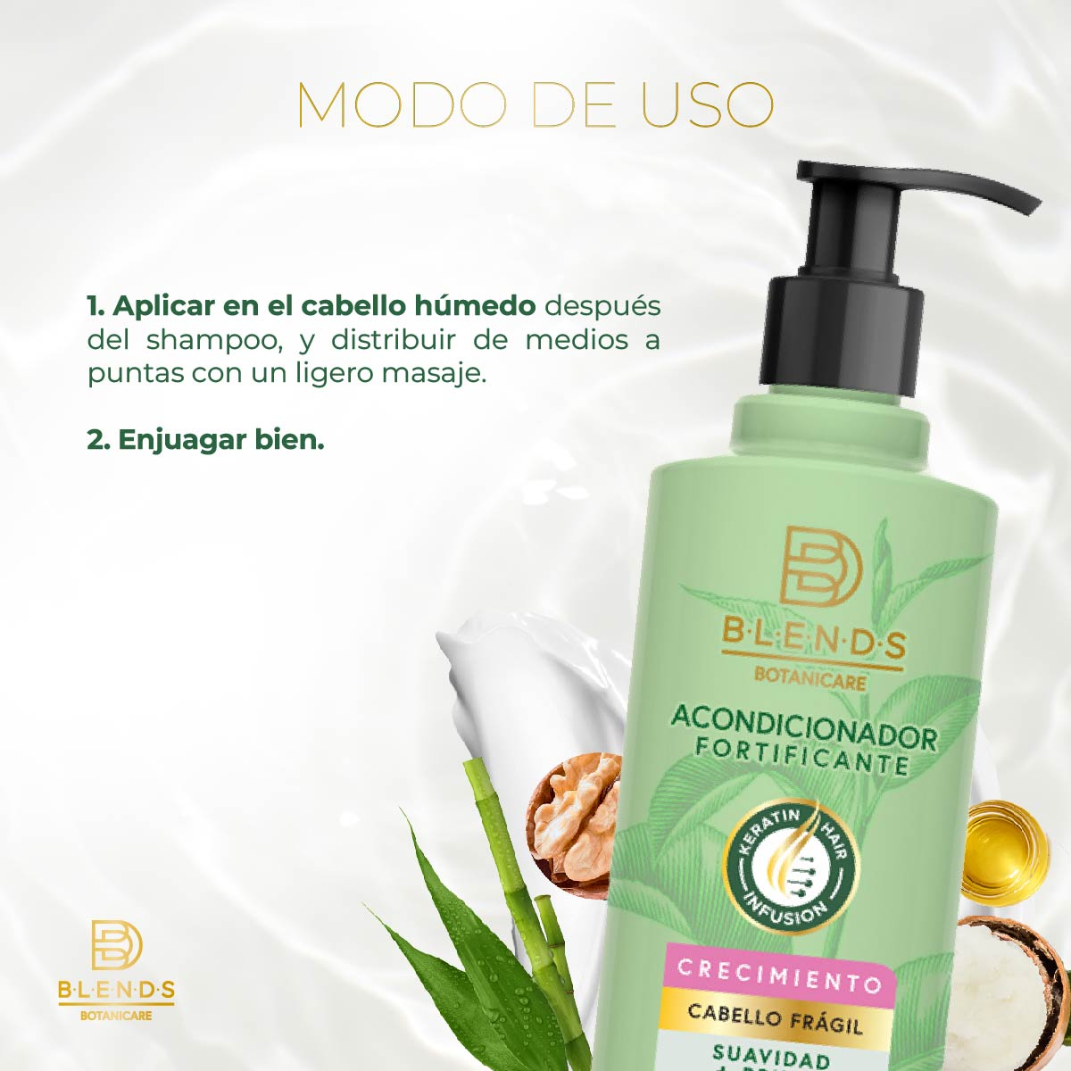 Acondicionador Fortificante Crecimiento Blends Botanicare 350ml