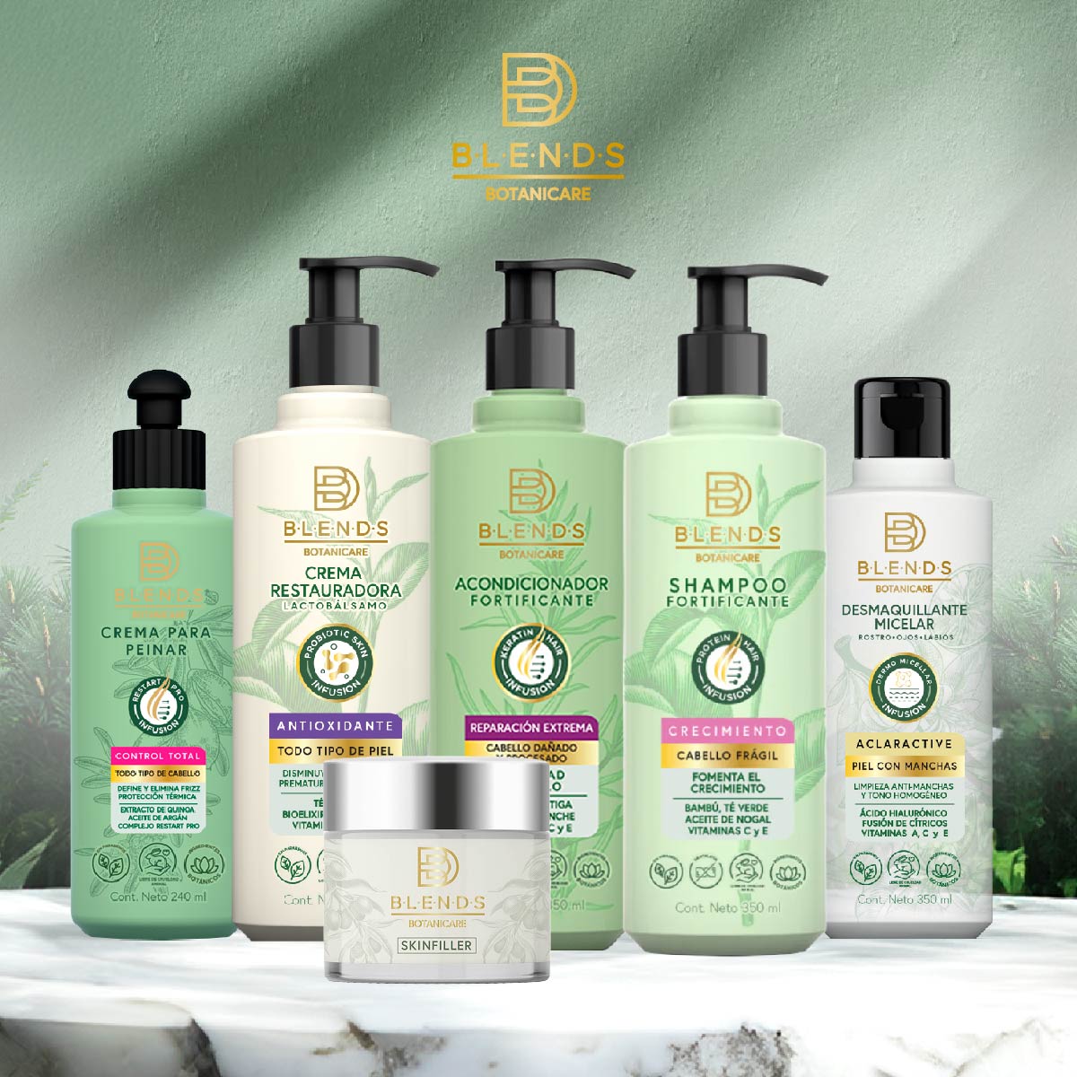 Acondicionador Fortificante Reparación Extrema Blends Botanicare 350ml