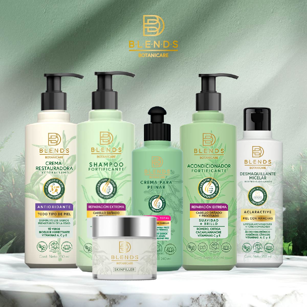 Crema para Peinar Fortificante Control Blends Bortanicare 240ml