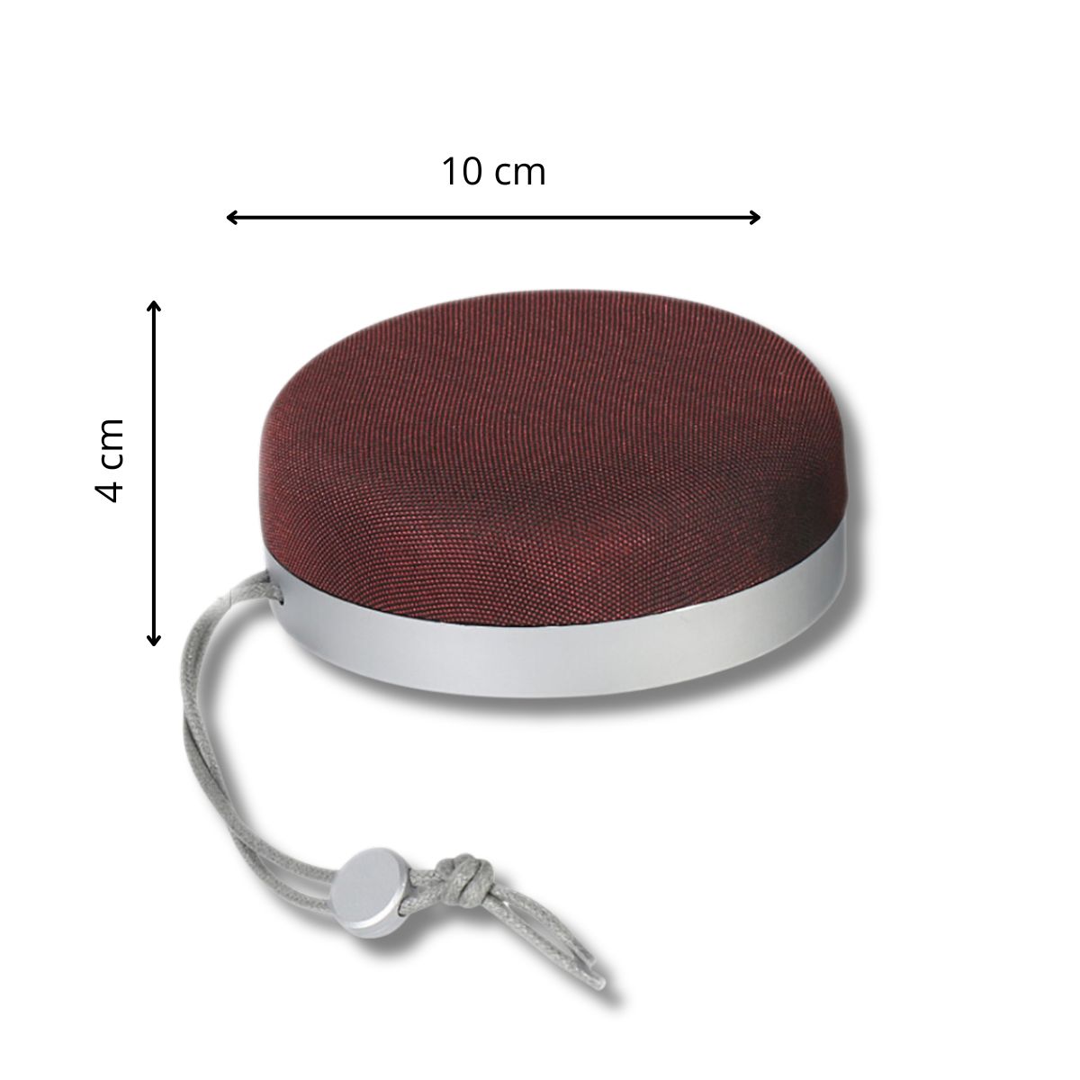 Bocina Altavoz Portátil Bluetooth Subwoofer D60 HiFi Sonido Envolvente 360 1200mAh COLOR VINOTINTO.