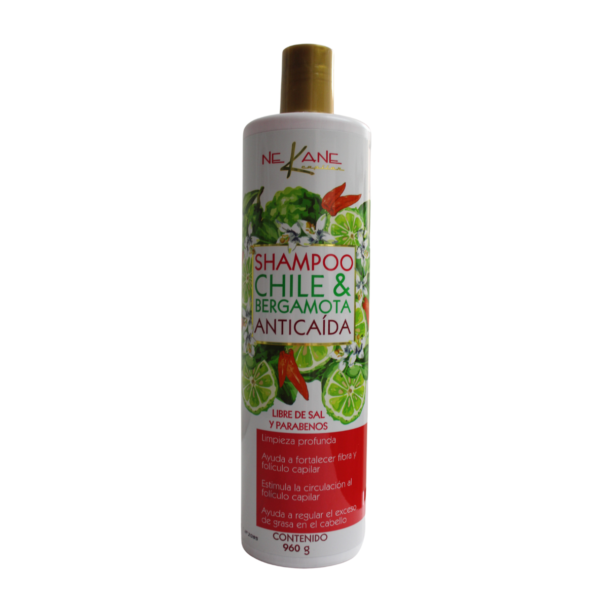 NEKANE Shampoo Chile & Bergamota Anticaida 960ml 