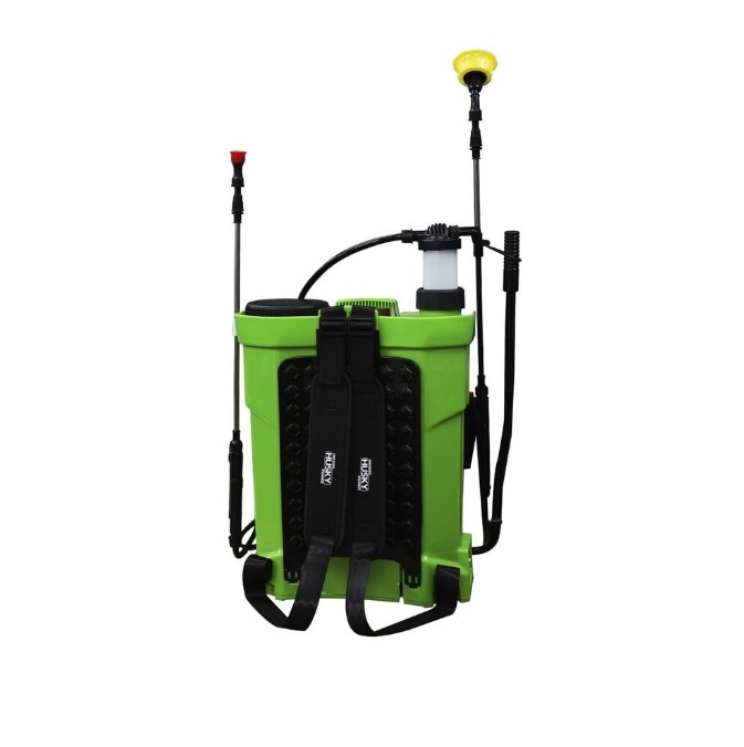 Fumigadora Husky Eléctrica Y Manual 20l Dos Varillas Dual 20 Color Verde.