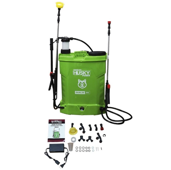 Fumigadora Husky Eléctrica Y Manual 20l Dos Varillas Dual 20 Color Verde.