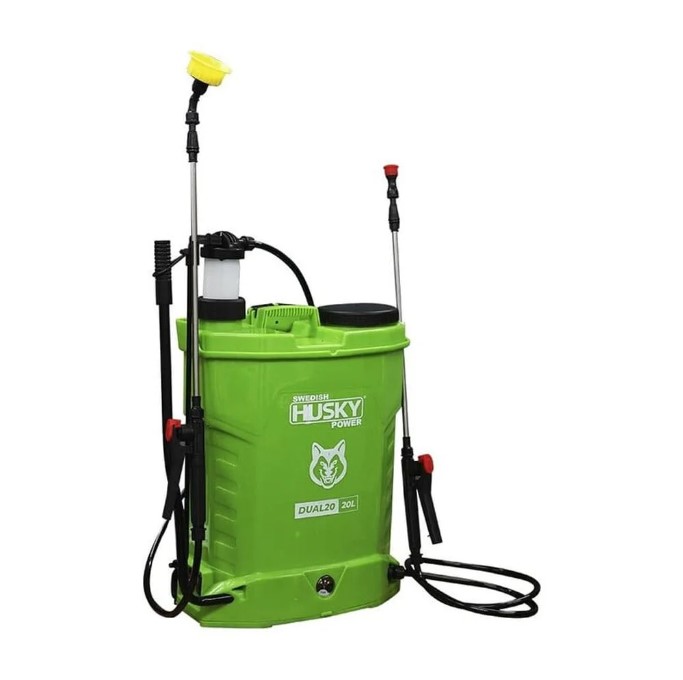 Fumigadora Husky Eléctrica Y Manual 20l Dos Varillas Dual 20 Color Verde.