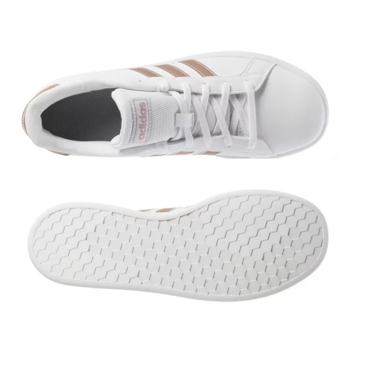 Tenis casual Adidas Grand Court K blanco niña EF0101