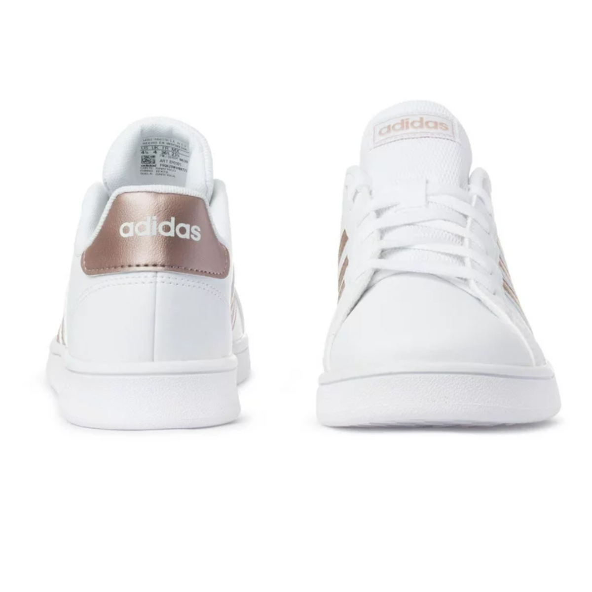 Tenis casual Adidas Grand Court K blanco niña EF0101
