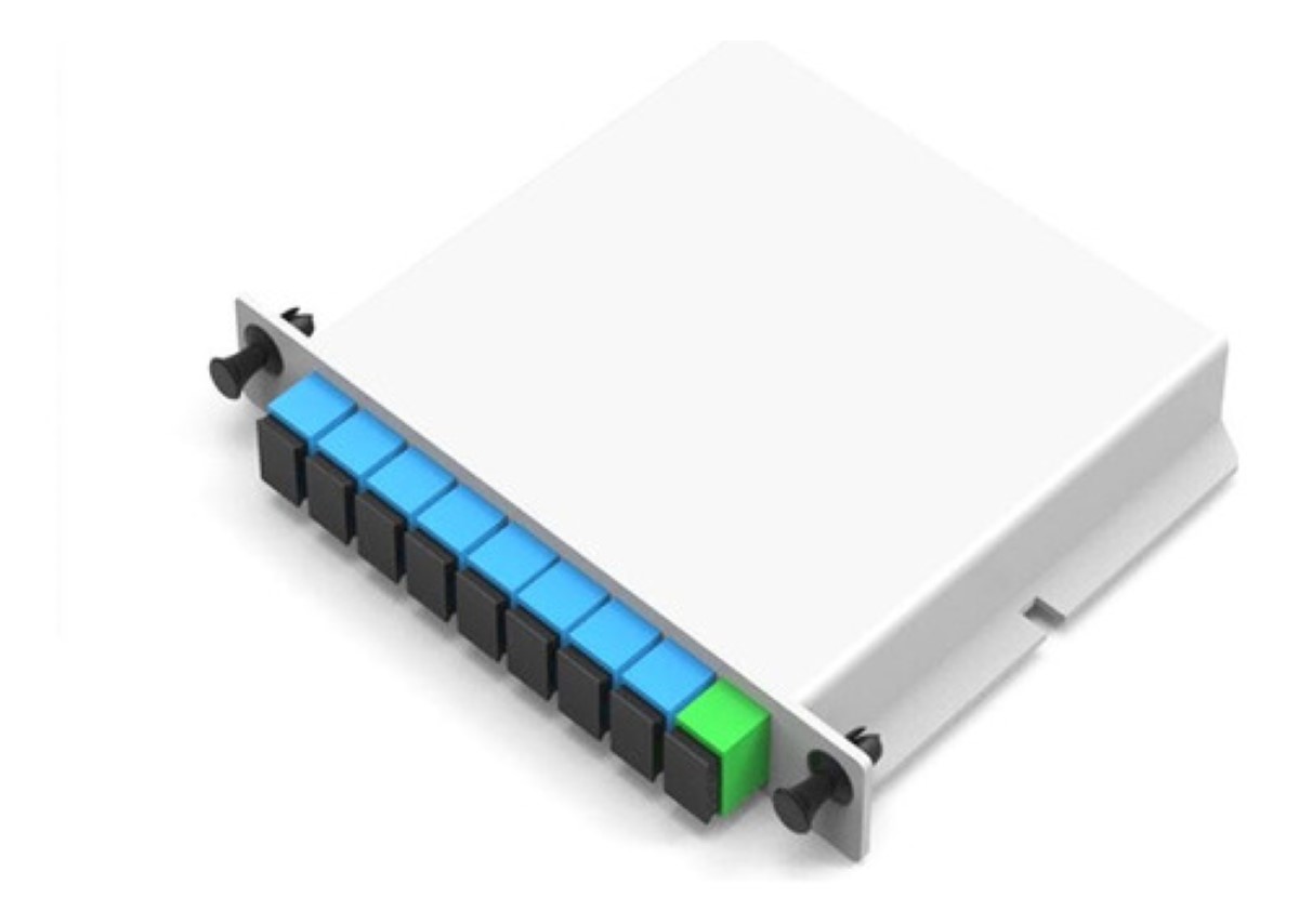 Divisor De Fibra Óptica 1 A 8 Plc Ftth Sc Upc BLANCO