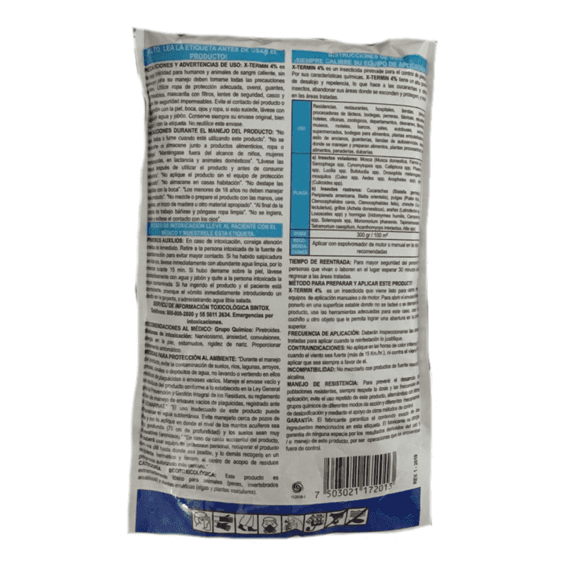  Insecticida X-Termin Polvo Seco 1Kg 