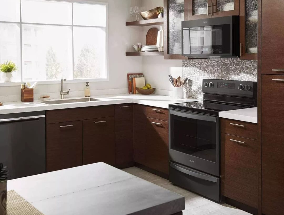 Estufa Whirlpool De Piso 30 Con 5 Quemadores Eléctrica Color Negro CON DETALLES.