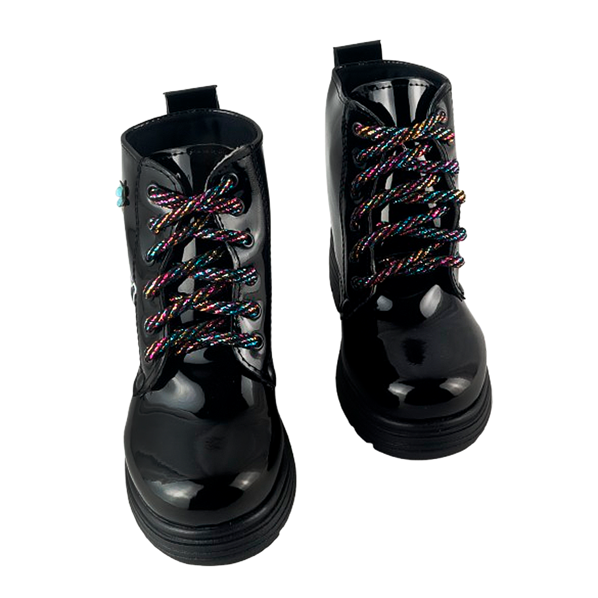 Botas Niña Kuromi Cómodas Charol Negro Casual 14492-cnk.