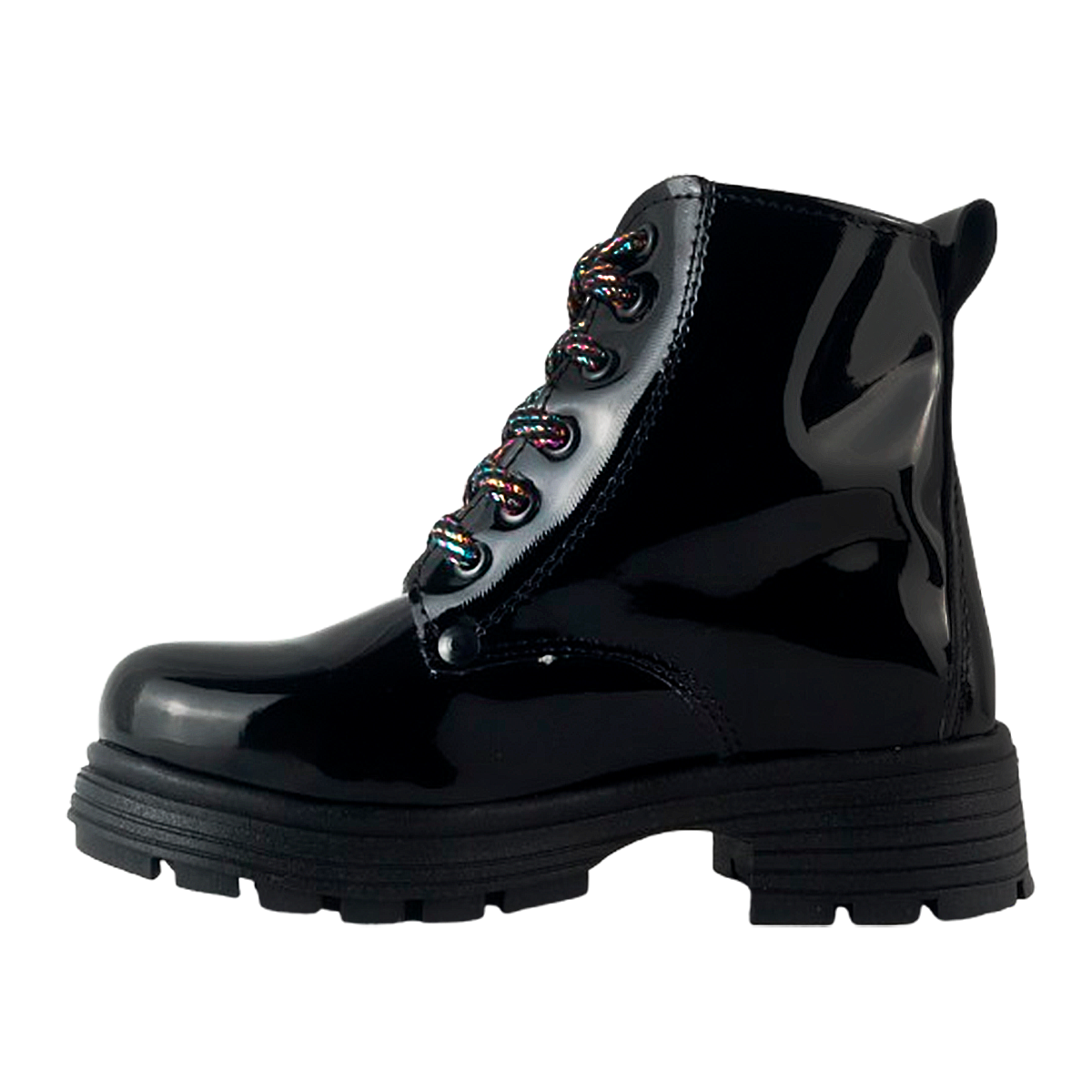 Botas Niña Kuromi Cómodas Charol Negro Casual 14492-cnk.