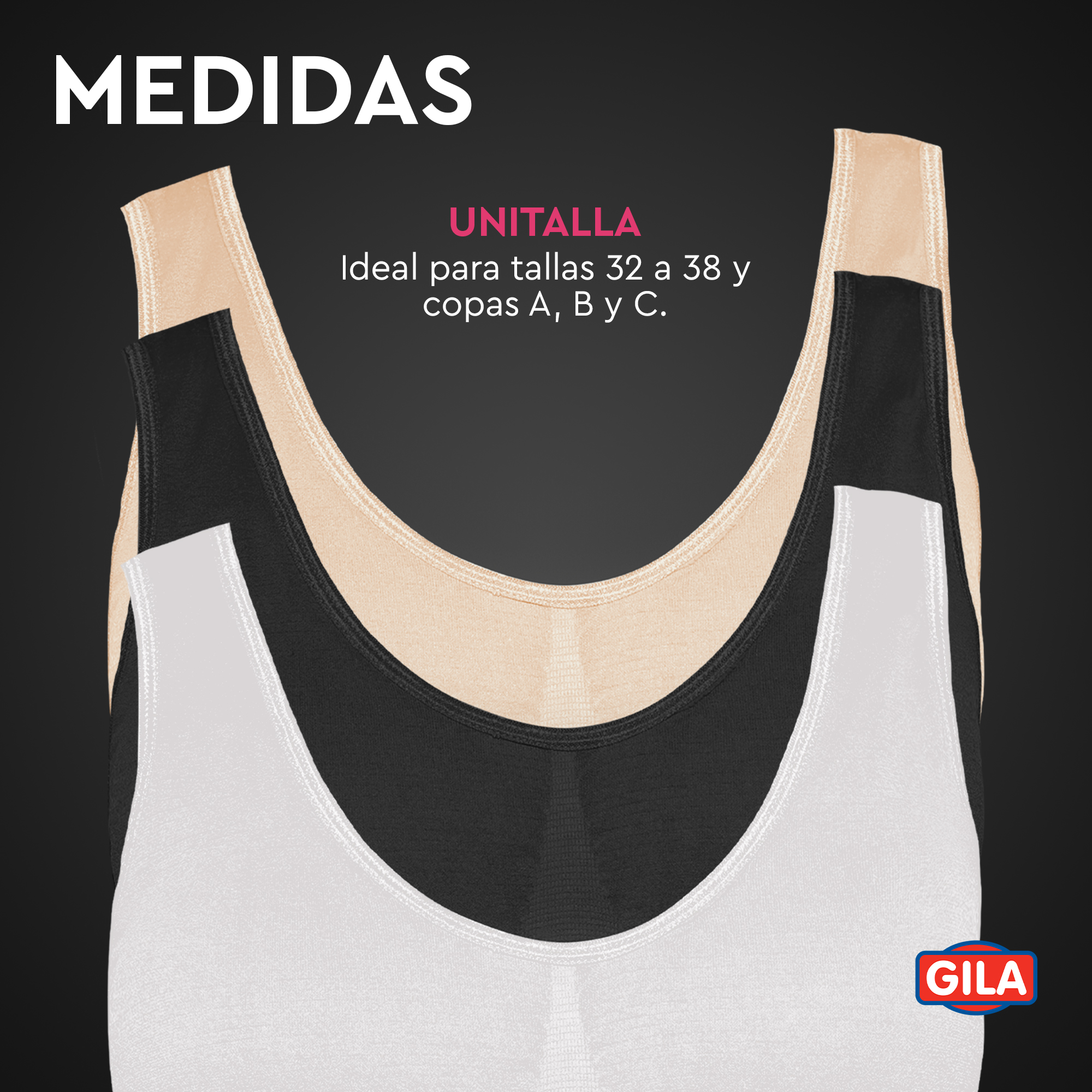 Top Deportivo para Mujer | Brasier para ejercicio de Dama | Paquete de 3 Tops colores Beige, Blanco y Negro