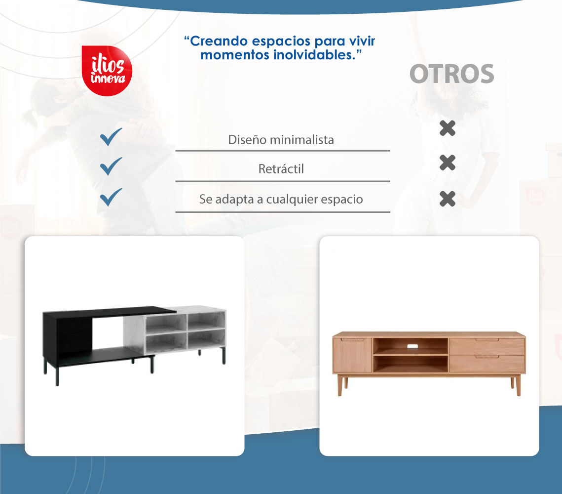 Mueble para TV Expandible 1002 Ilios Innova