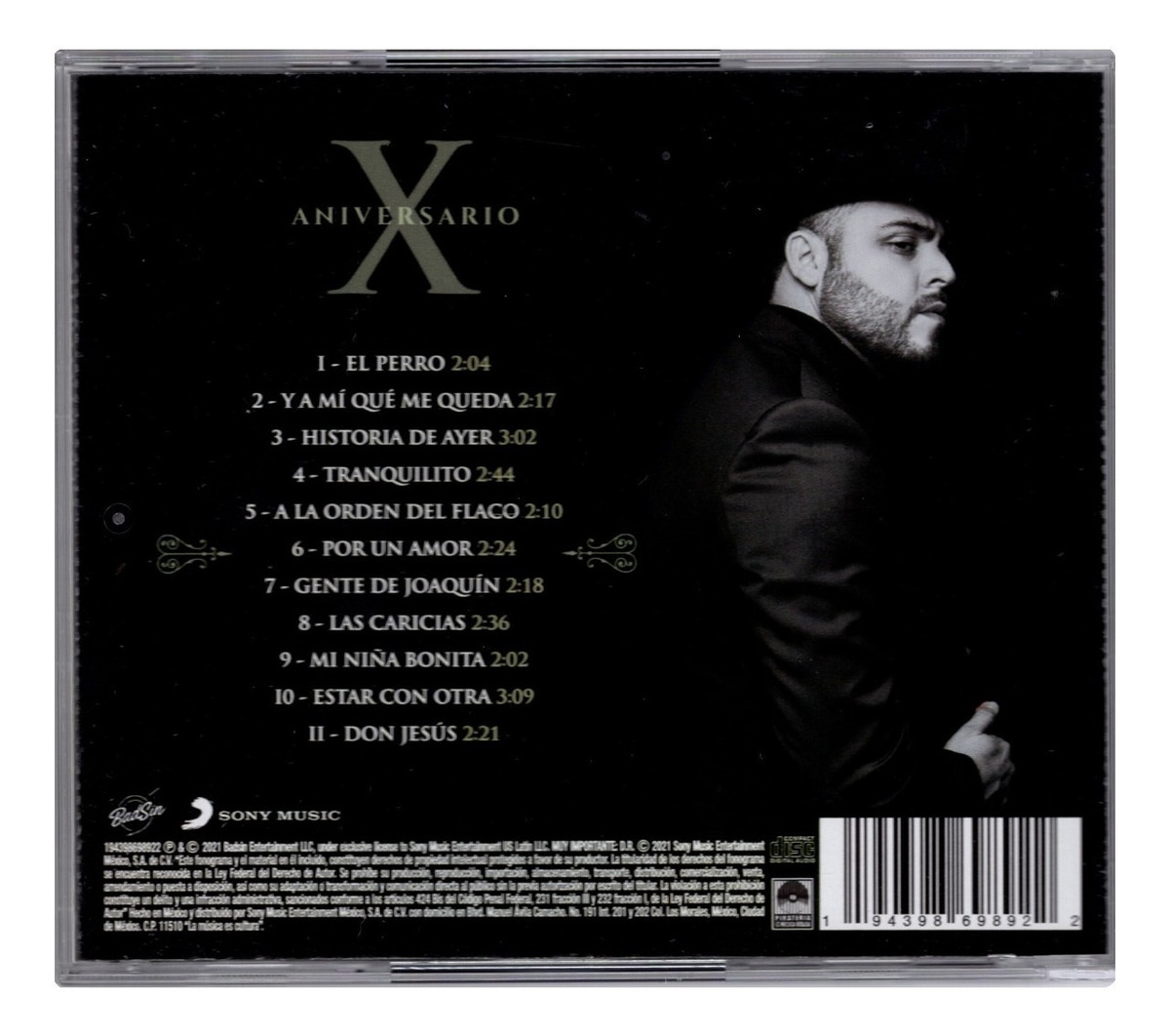 Gerardo Ortiz X Decimo Aniversario - Disco Cd 11 Canciones