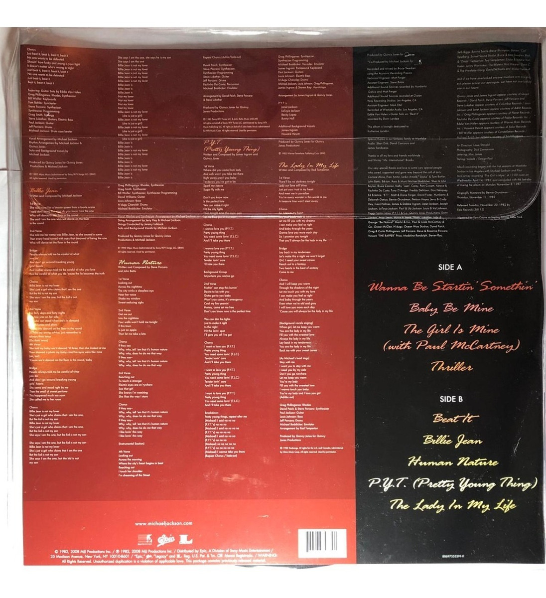 Michael Jackson - Thriller - Lp Vinyl (09 Canciones)