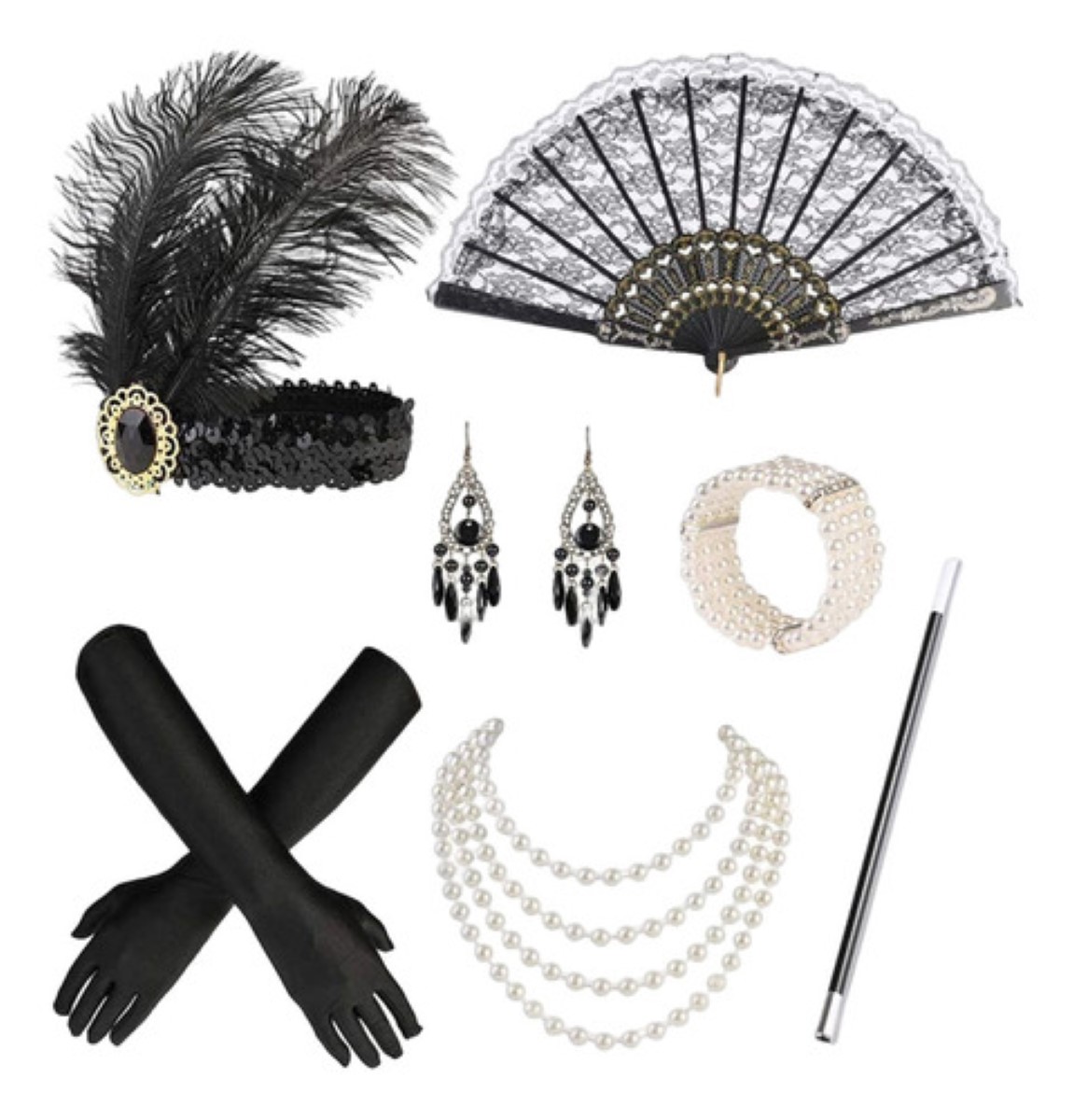 Accesorios Gatsby Chicago Disfraz Vintage Epoca 1920s Suela