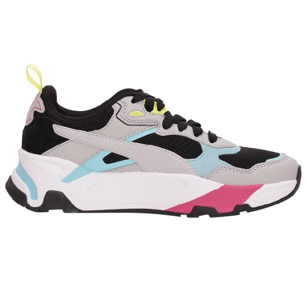 Tenis Puma Trinity Gris azul rosa Mujer Tallas 22 al 26