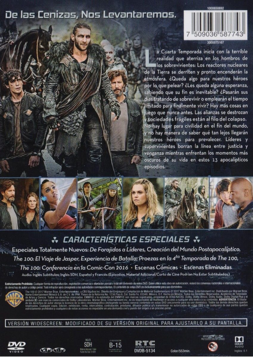 Los 100 Cuarta Temporada 4 Cuatro Dvd