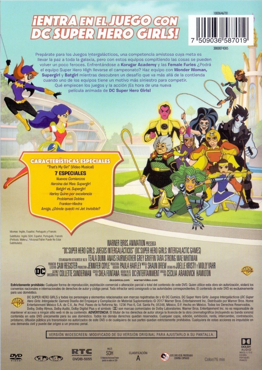Dc Superhero Girls Juegos Intergalacticos Pelicula Dvd