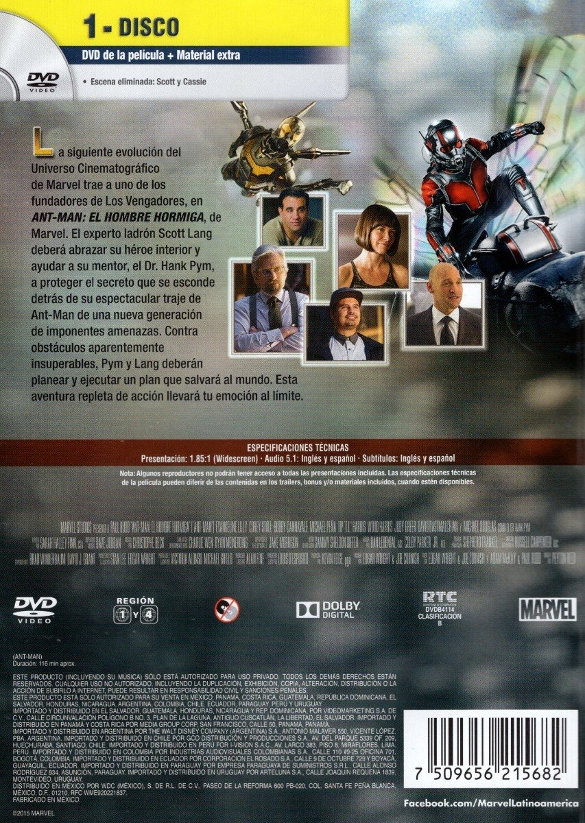 Ant-man Marvel Pelicula En Dvd