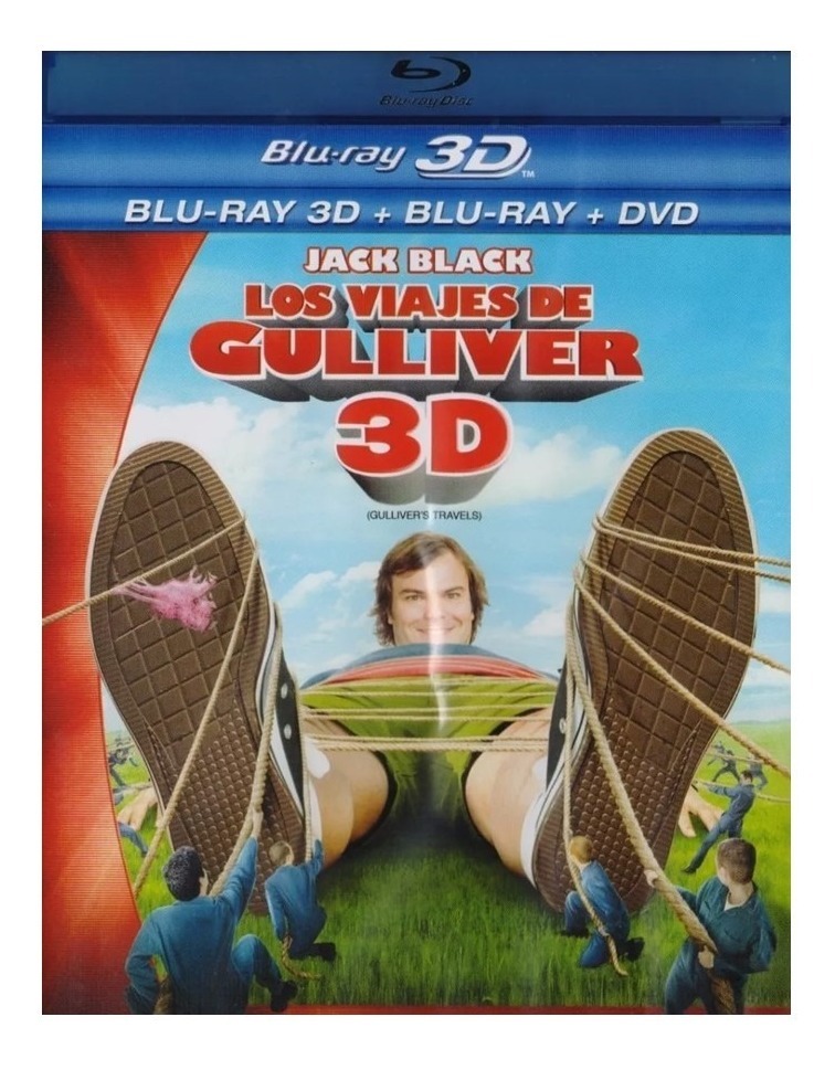 Los Viajes De Gulliver Pelicula Blu-ray 3d + Blu-ray + Dvd