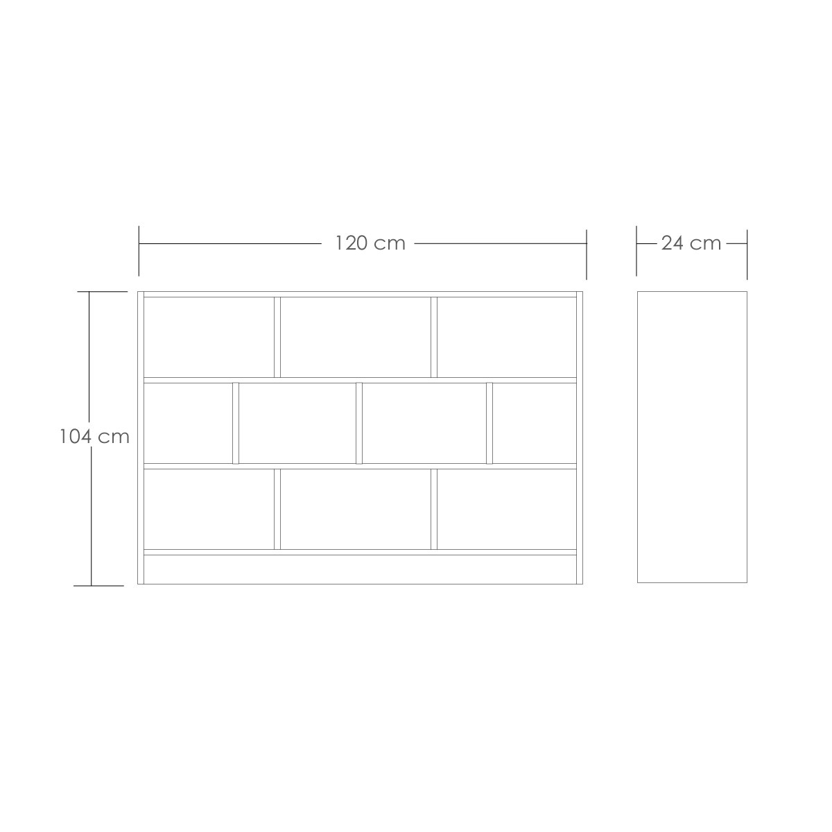 Ilios Innova Organizador de 10 Cubos, librero para Sala, Estancia, Oficina o estudio Estante Multifuncional Elegante librero minimalista. 