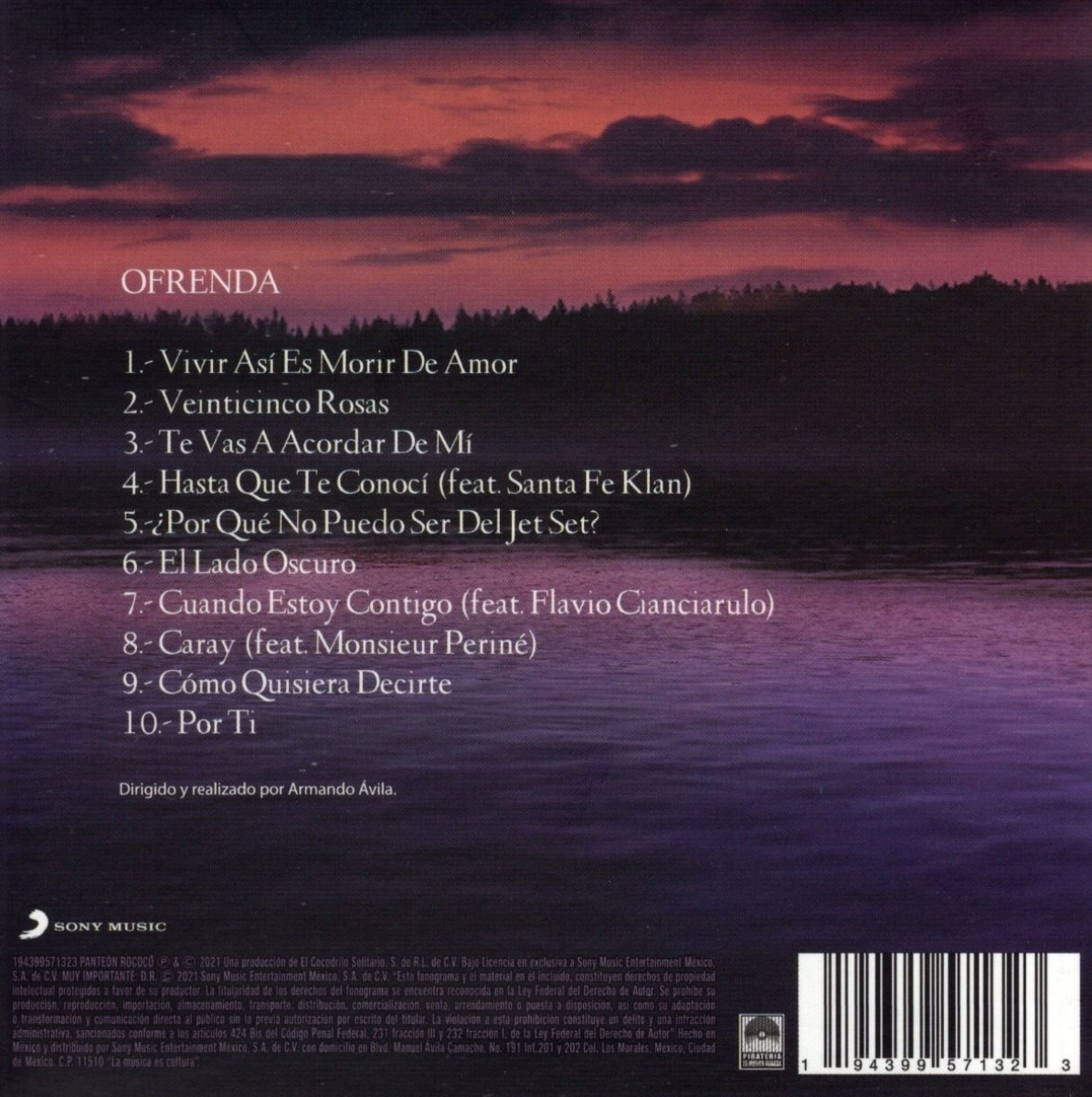 Panteon Rococo - Ofrenda - Disco Cd 10 Canciones.