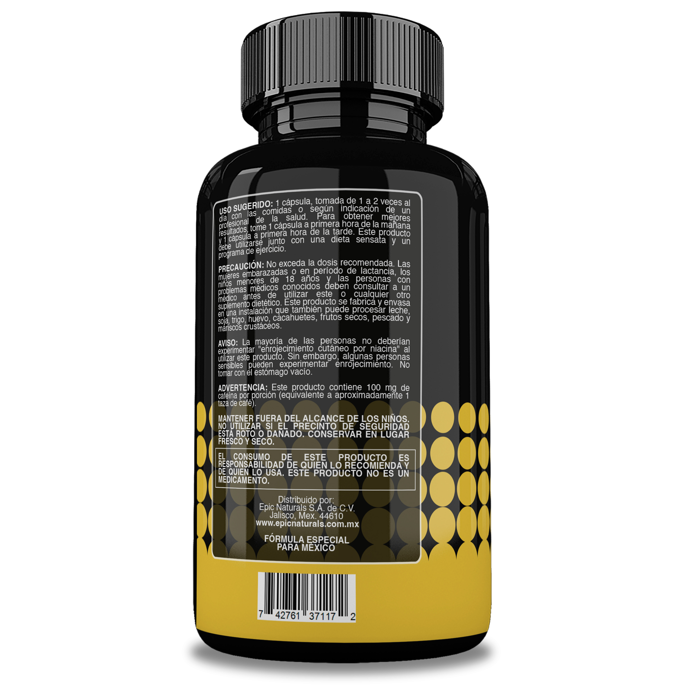 Energy Boost | Suplemento Energético con Cafeína y Acai | Sin Gluten Vegetariano Sin GMO | Con Vitaminas | 60 Capsulas | Hecho en USA | Reset Nutrition