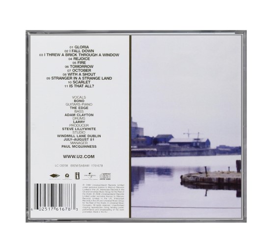 U2 October Disco Cd