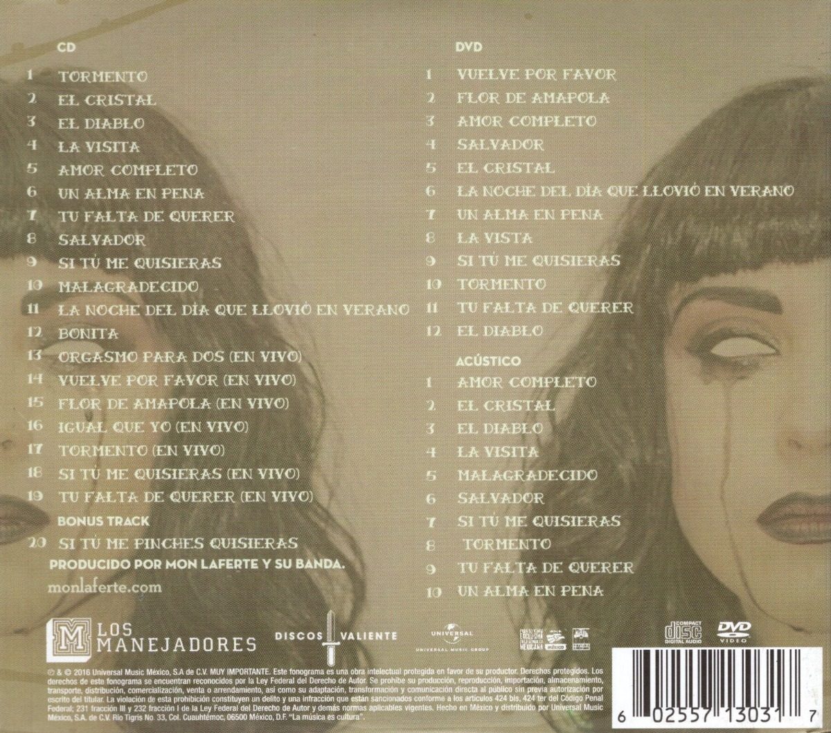 Mon Laferte - Volumen 1 / Deluxe Acustico - Disco Cd + Dvd