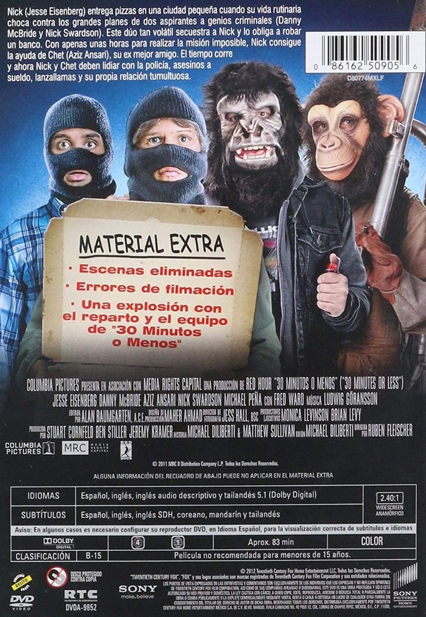 30 Minutos O Menos Pelicula Dvd