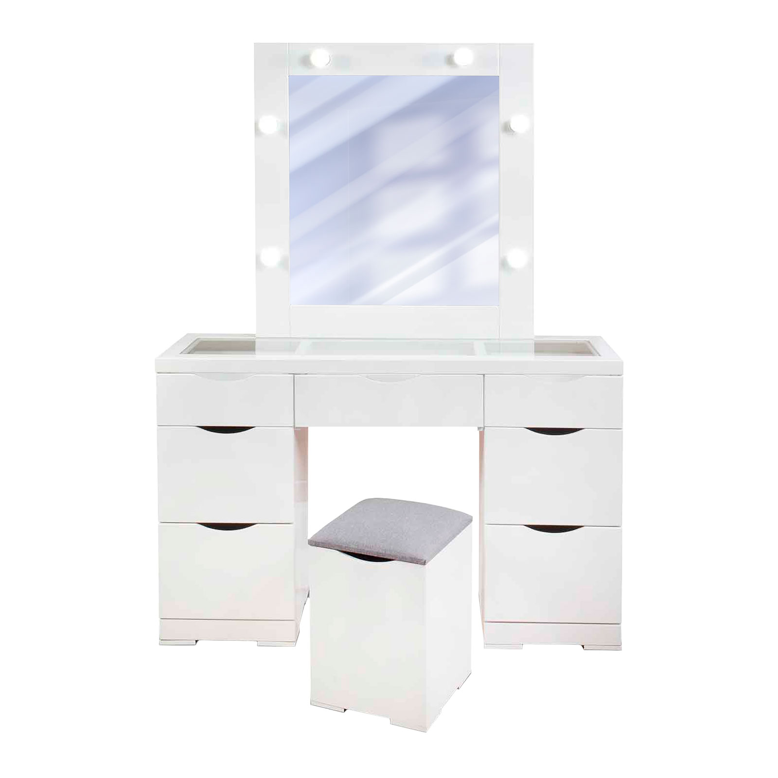 TOCADOR KARDASHIAN COLOR BLANCO MOBELO - ENTREGA UNICAMENTE EN CDMX, QUERÉTARO, PACHUCA, TOLUCA Y SUS ÁREAS METROPOLITANAS