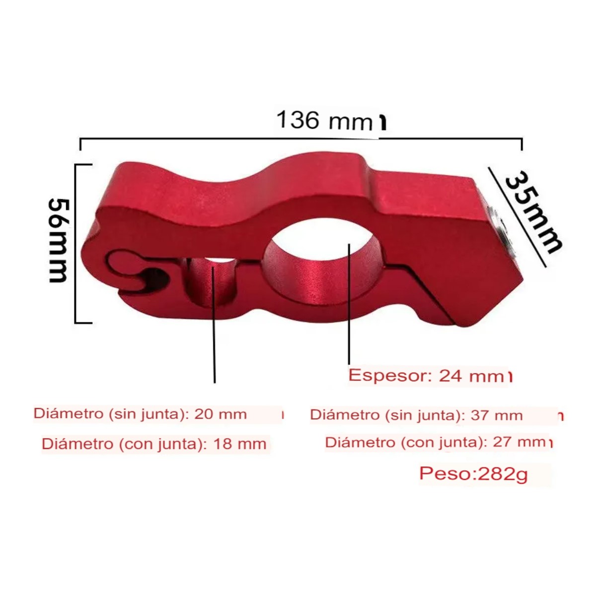 Candado antirrobo manillar motocicleta freno tambor vehículo eléctrico negro seguro portátil.