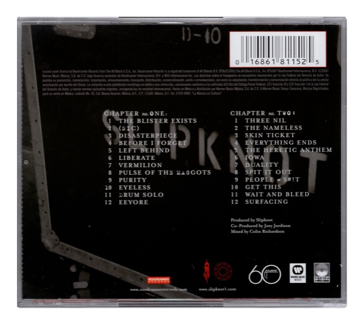 Slipknot  9  0  Live 2 Discos Cd s 24 Canciones.