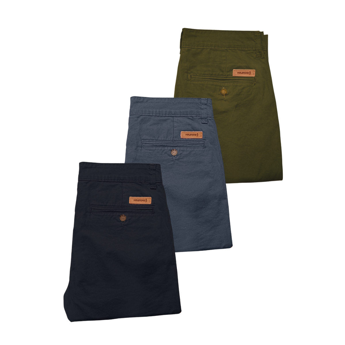 3 Pack Pantalon Holstone Estilo Chino Para Hombre