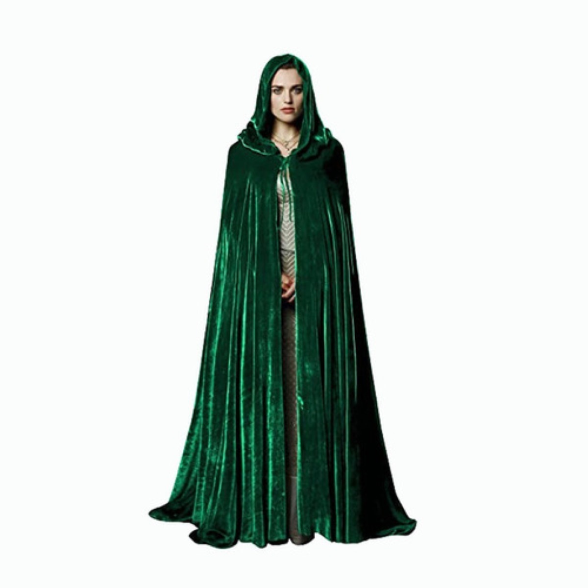 Disfraz Cosplay Capa Con Capucha Capa De Halloween 170 Cm VERDE