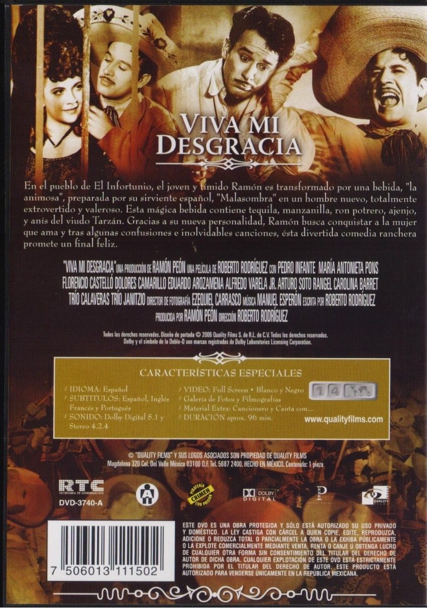 Viva Mi Desgracia Pedro Infante Pelicula Dvd