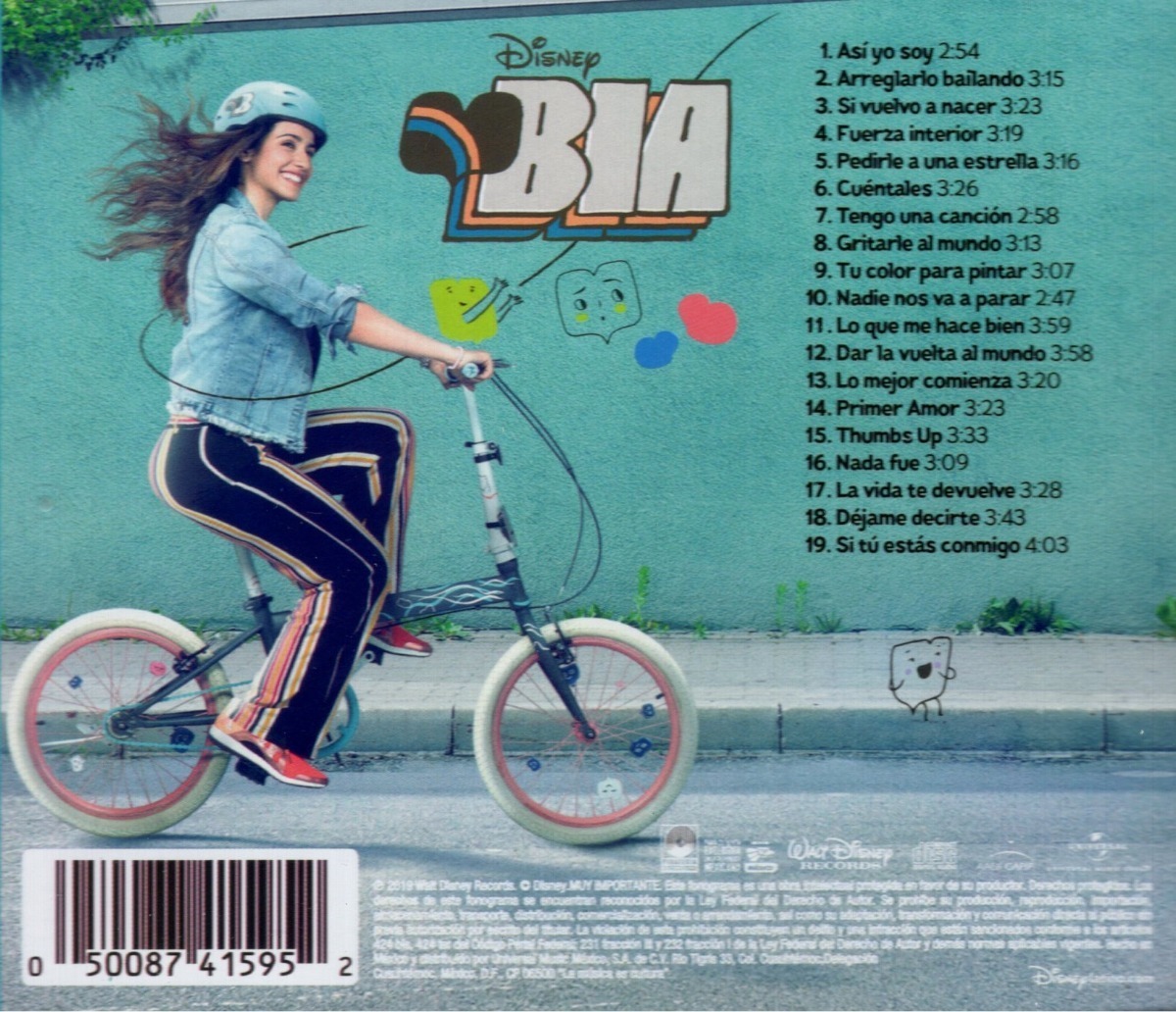 Bia Asi Soy Yo - Disney - Disco Cd - Nuevo 19 Canciones