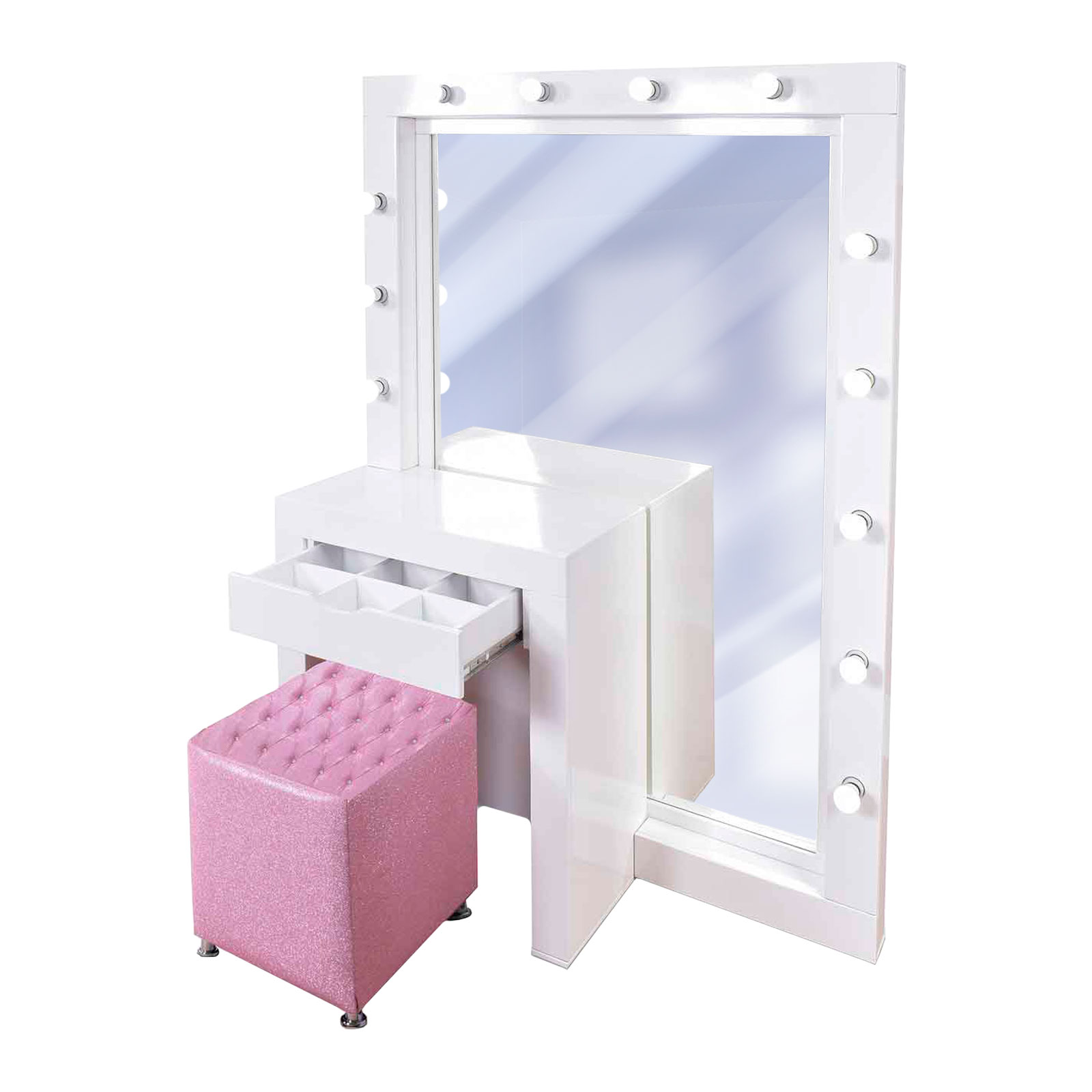 JAÉN  LUNA Y ESCRITORIO CON TABURETE COLOR BLANCO MOBELO-ENTREGA ÚNICAMENTE EN CDMX, QUERÉTARO, PACHUCA, TOLUCA Y SUS ÁREAS METROPOLITANAS