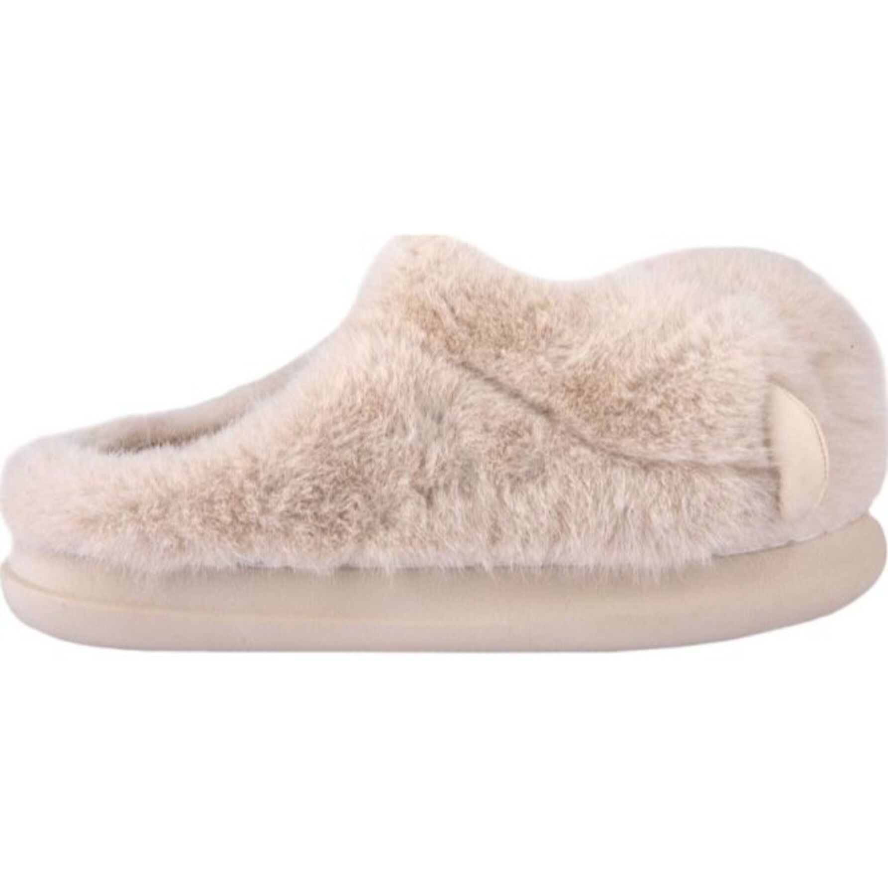 Pantufla para mujer, con forma de garra de peluche, destalonada, color beige, marca Love to Lounge 1170201