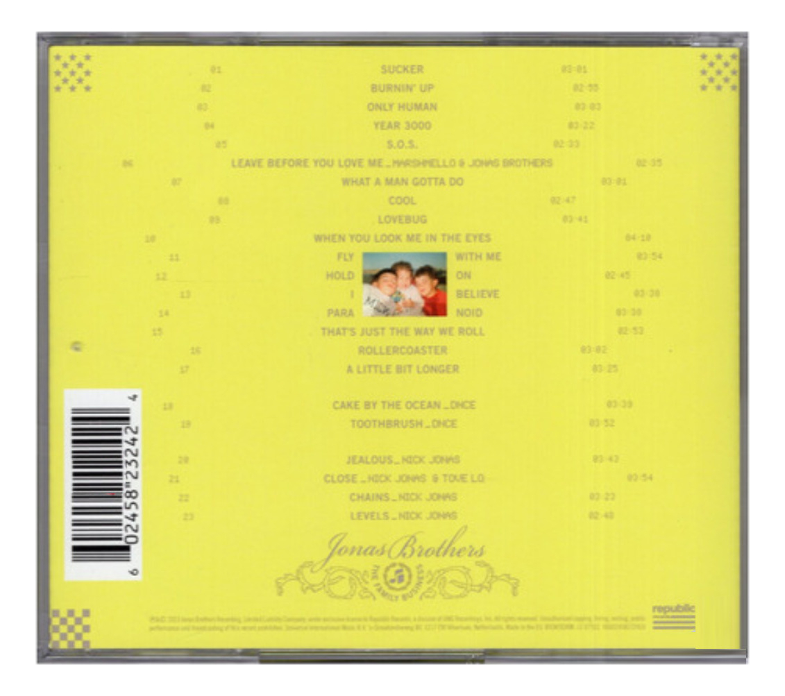 Jonas Brothers The Family Business Disco CD