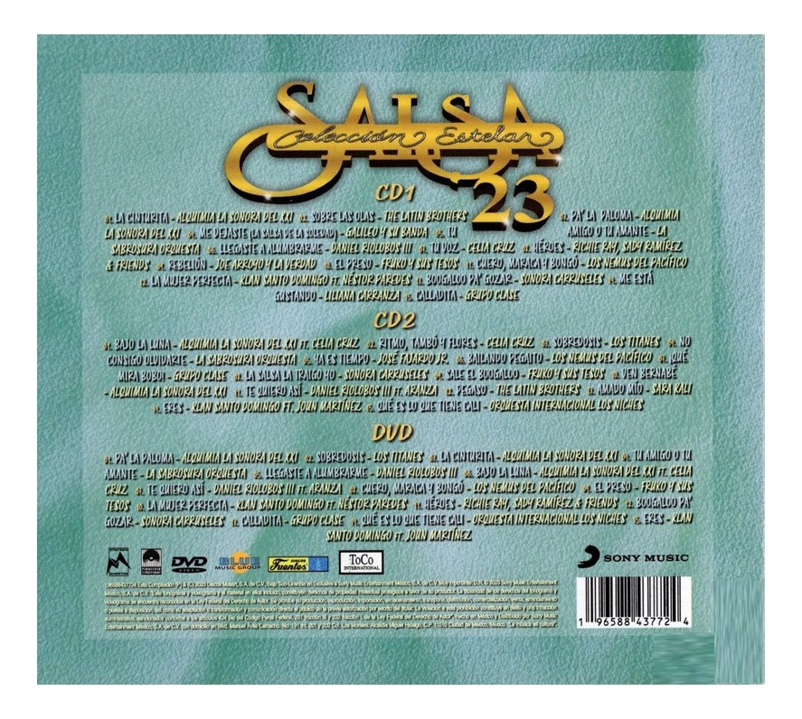 Salsa Coleccion Estelar 2023  2 Discos Cd  Dvd